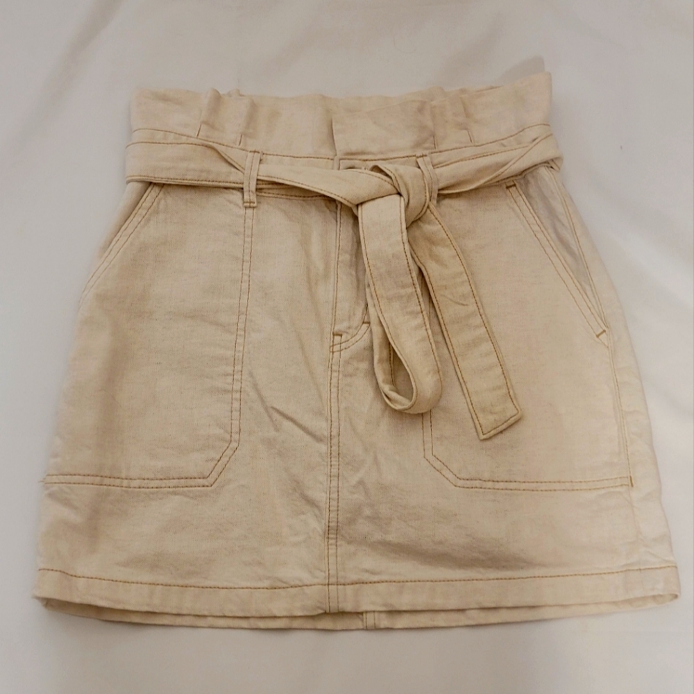 Free People Splendor In The Grass High-Waisted  Oatmeal‎ Color Size 6.  #0194